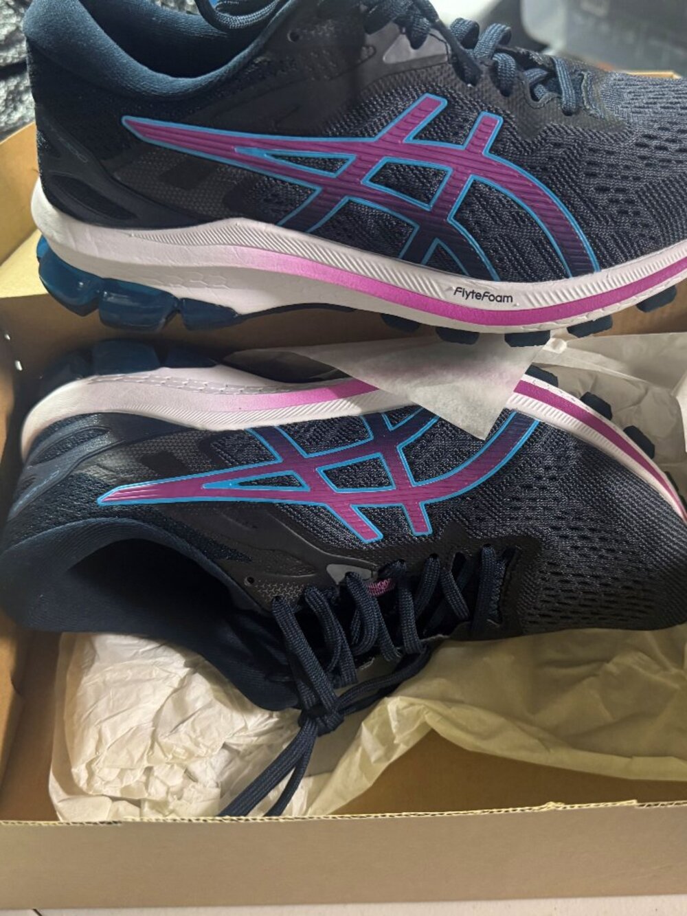 Women's Asics GT 1000 Shoes - Size 7.5 - French Blue/Digital Grape colors